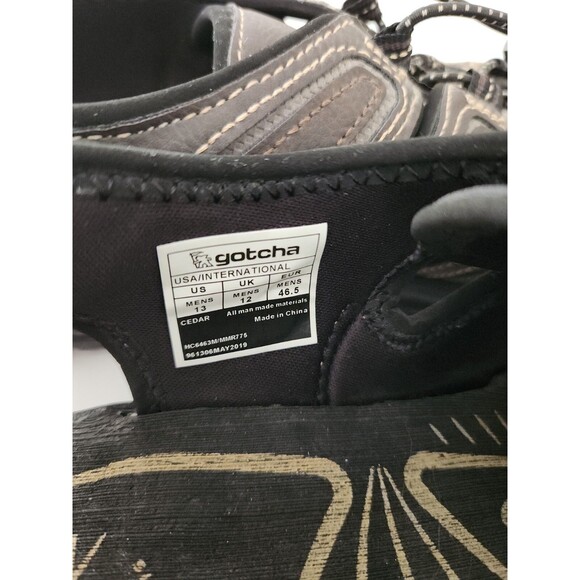 WORN 1X Gotcha CEDAR 958990 Mens 7 Brown Slip On Bungee Fisherman Sandals - Picture 6 of 7